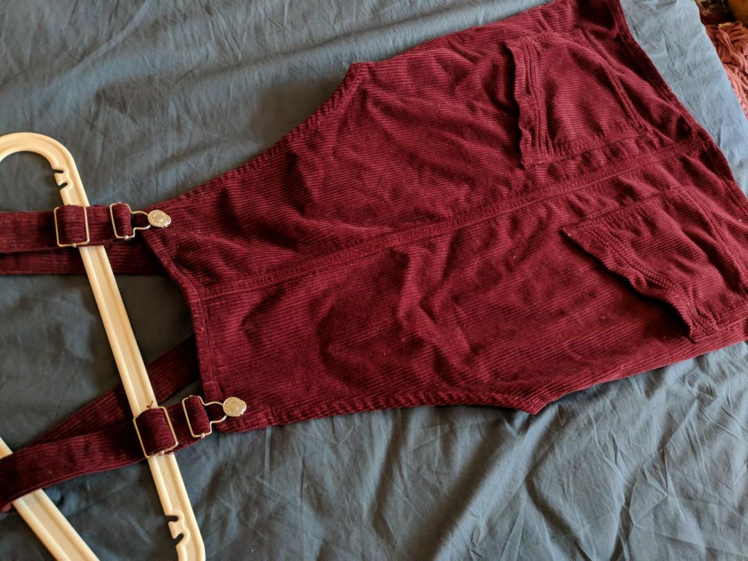 Topshop on sale red pinafore