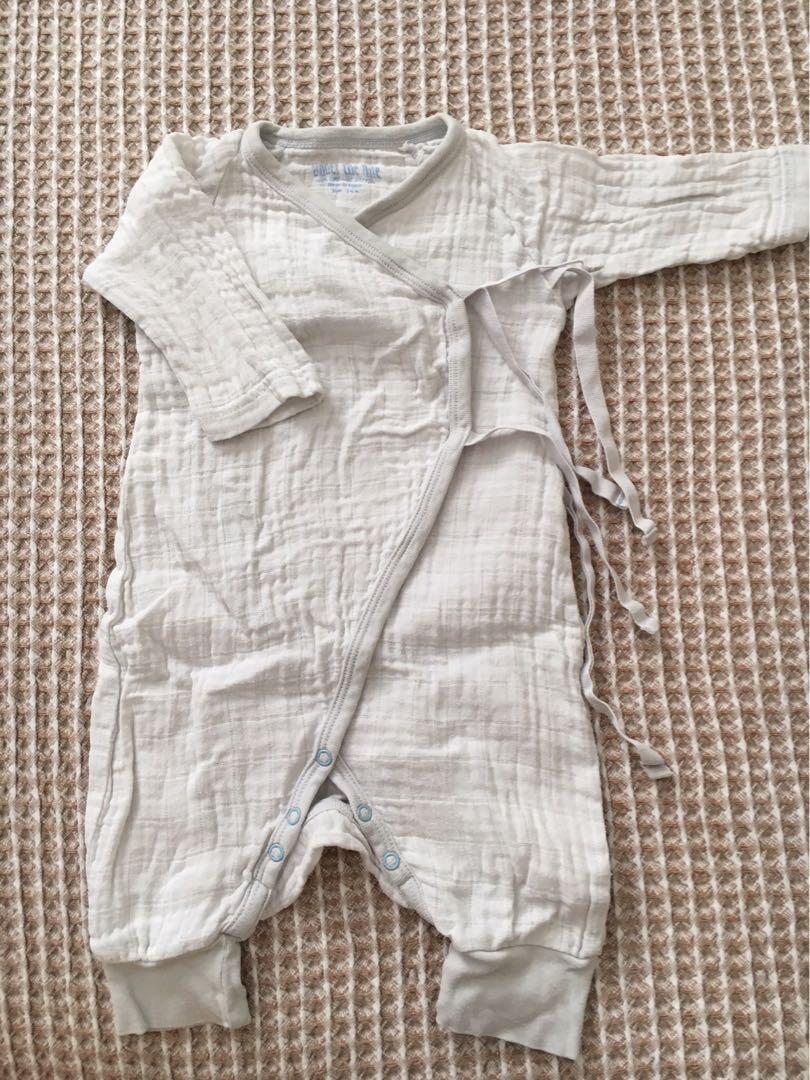 muslin kimono onesie