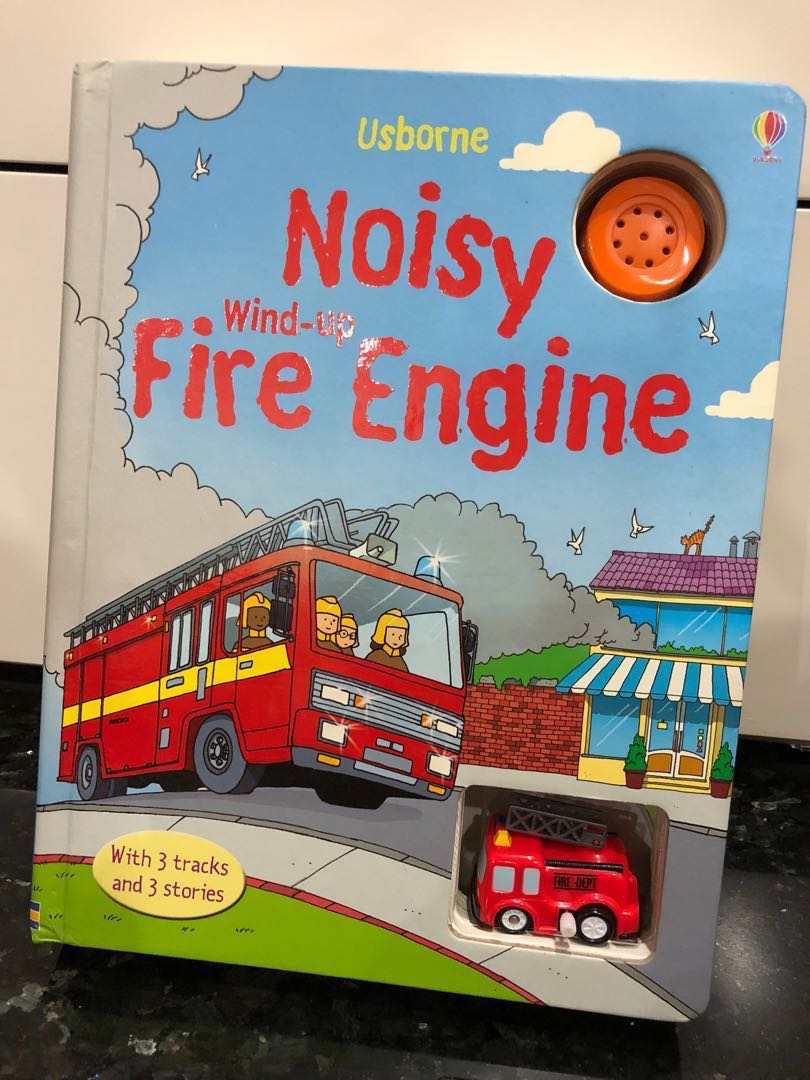 Sound　Giant　Engine　New),　Hobbies　up　Wind　(Like　Books　Book　on　with　Children　Fire　Books　Board　Children's　Toys,　Magazines,　Toy　Usborne　Carousell