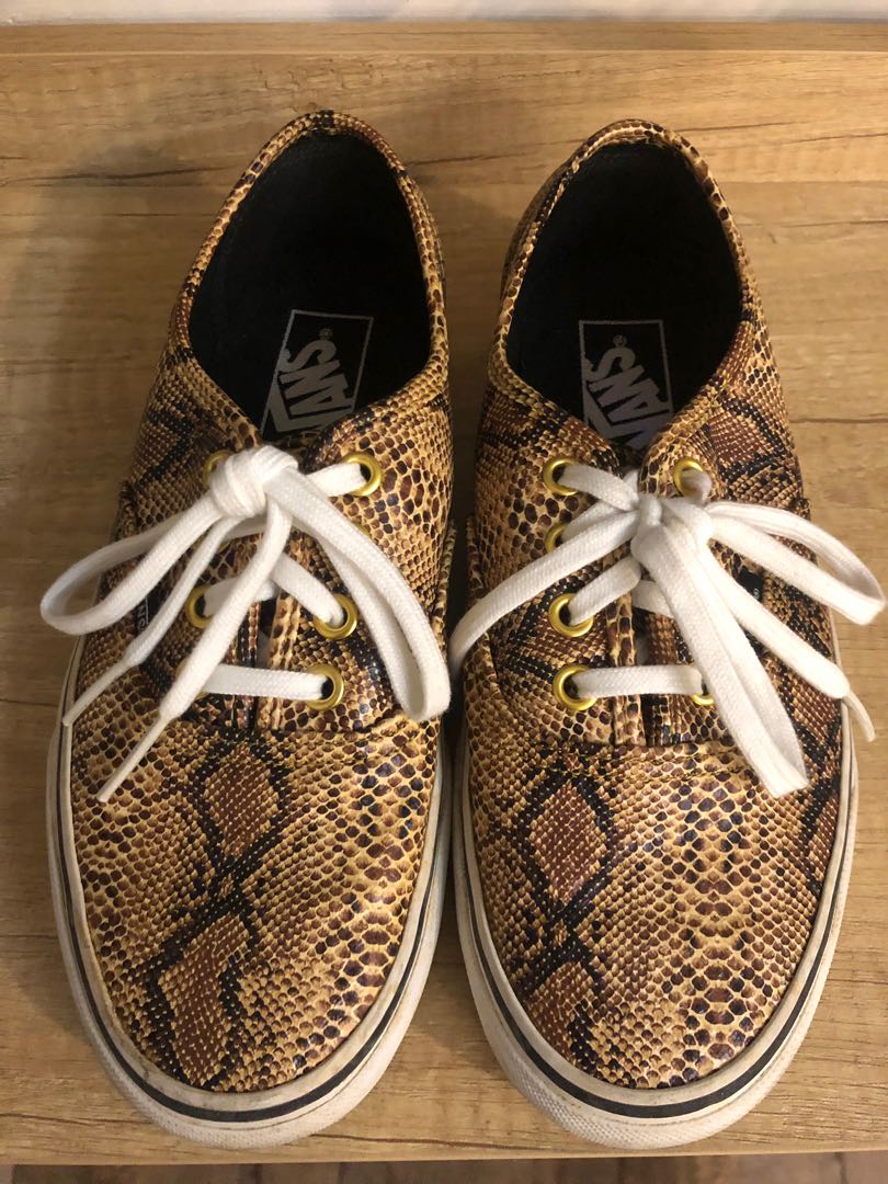 faux snakeskin sneakers
