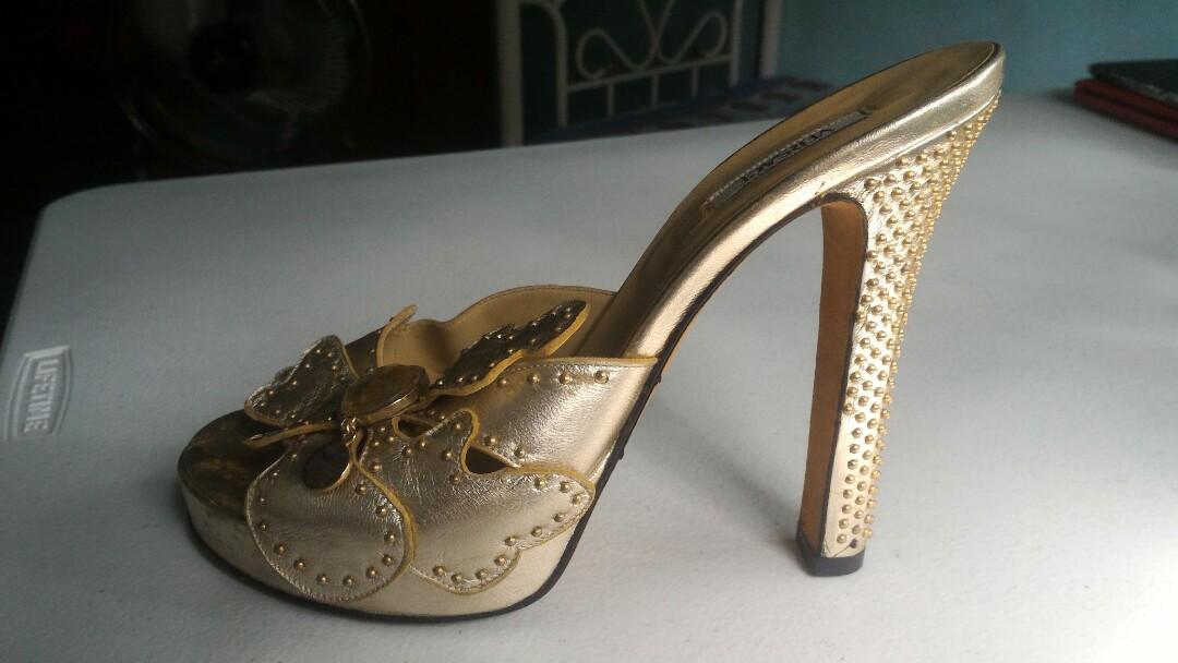 versace chunky heels