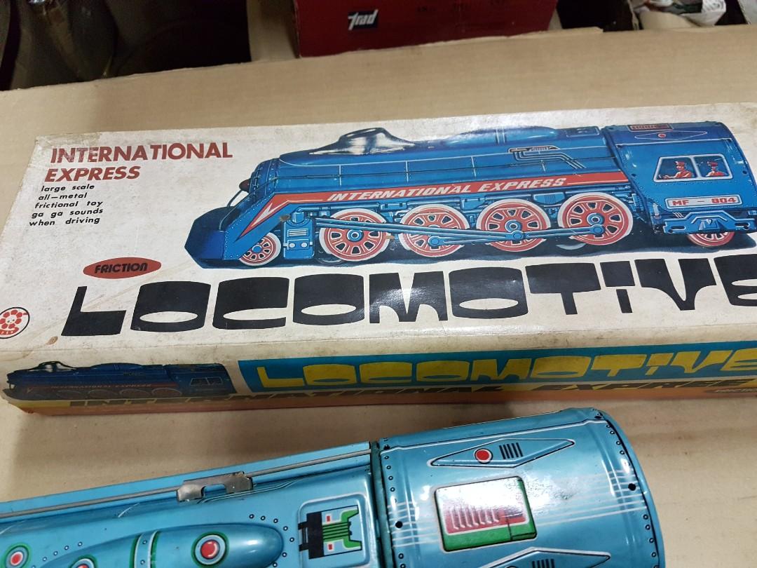 Vintage Metal tin International express train, Hobbies & Toys ...