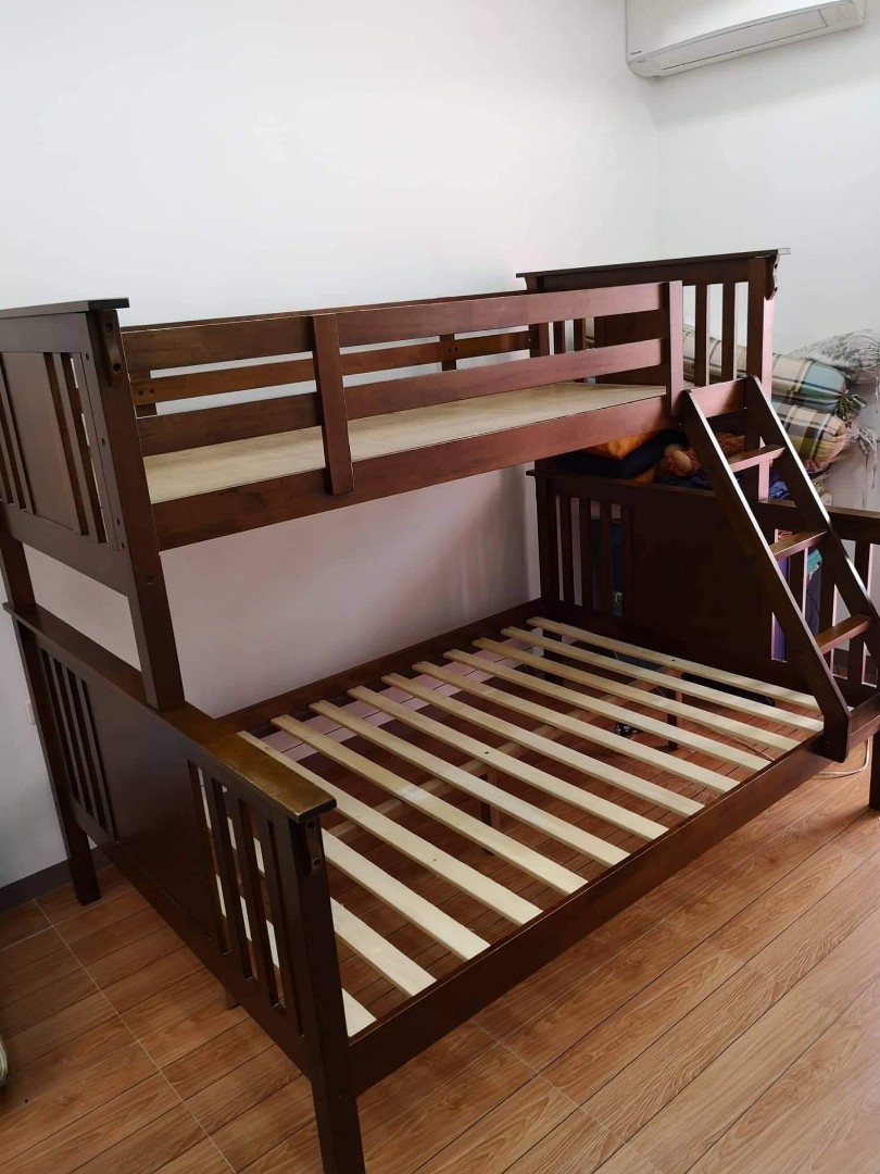 Wooden Double Deck Bed Frame, Babies & Kids, Baby Nursery & Kids
