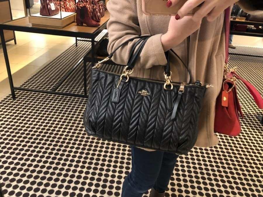 Coach ally 2025 satchel with quilting