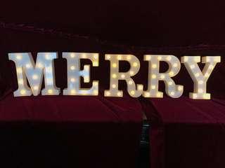 Happy New Year and Merry Christmas LED decoration