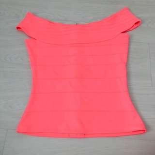 Pink Off Shoulder Top