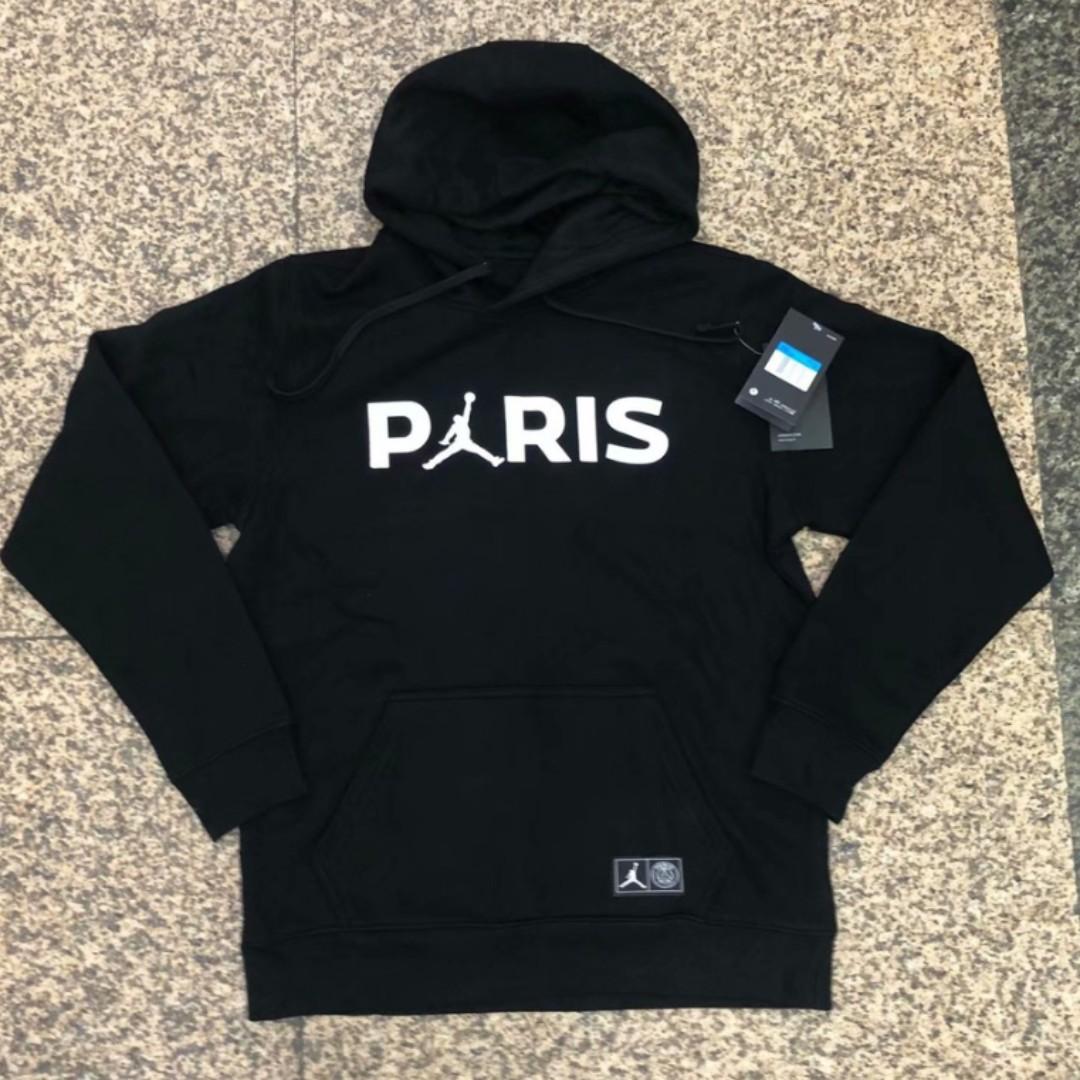 Psg black shop hoodie jordan