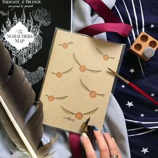 Golden snitch limited edition A5 notebook