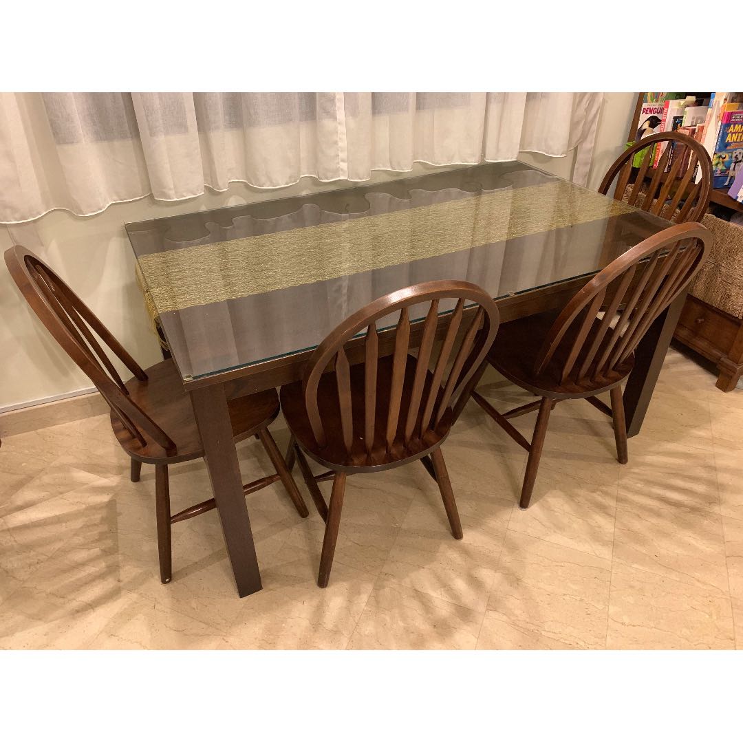 6 Seater Solid Timber Dining Table Furniture Tables Chairs On Photo