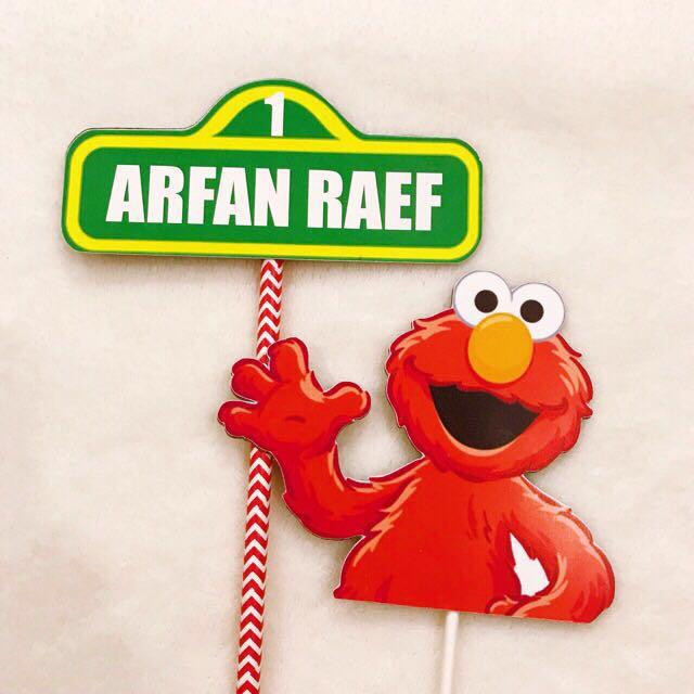 Personalized Cake Topper Elmo Design Craft Others On