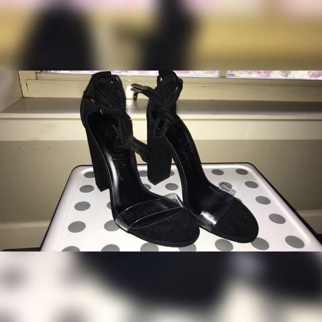 black tie up shoes