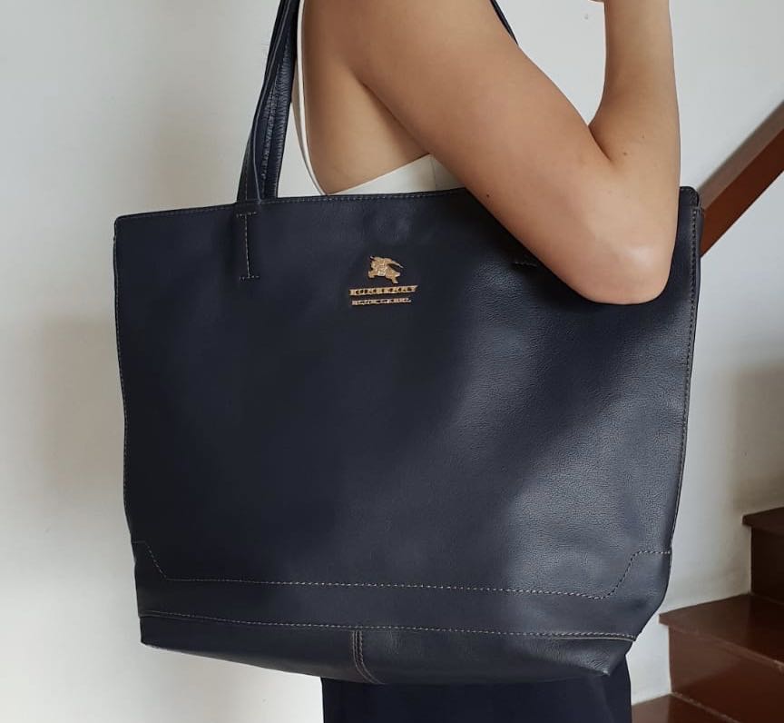 burberry blue leather bag