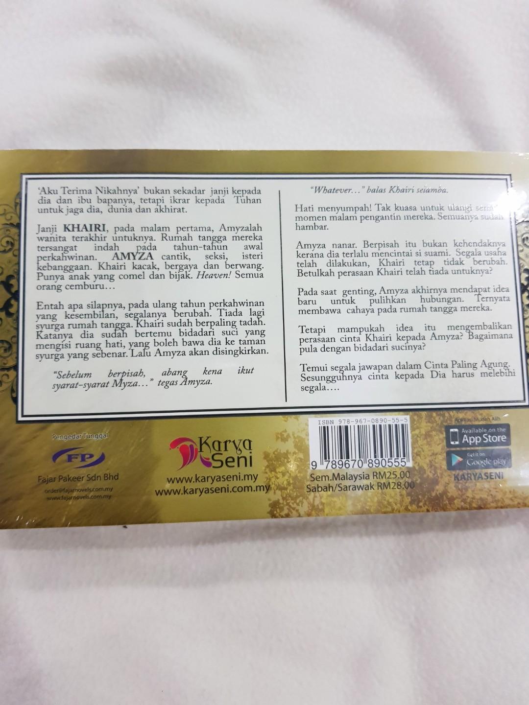 Cinta Paling Agung Telemovie Adaptation Umie Nadzimah Books Stationery Fiction On Carousell