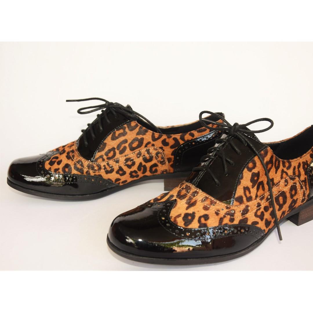 Leopard skin brogues shop