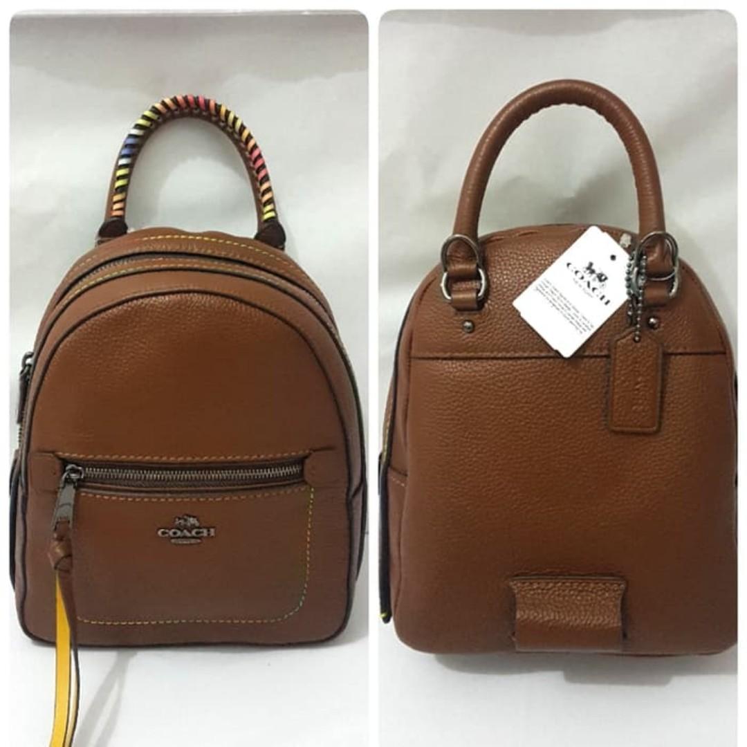 Coach Andi Backpack Brown Fesyen Wanita Tas Dompet di Carousell