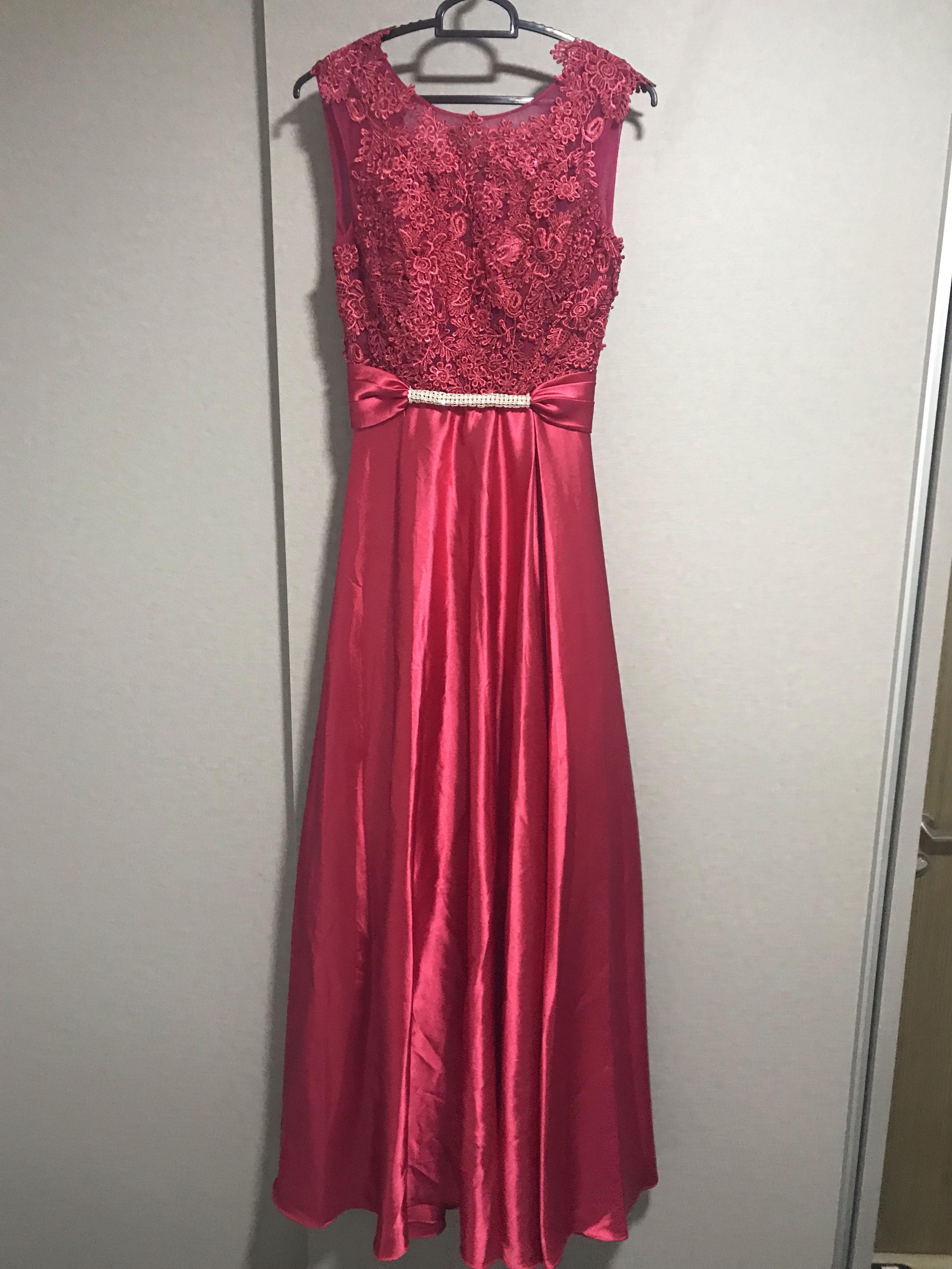 elegant red gown