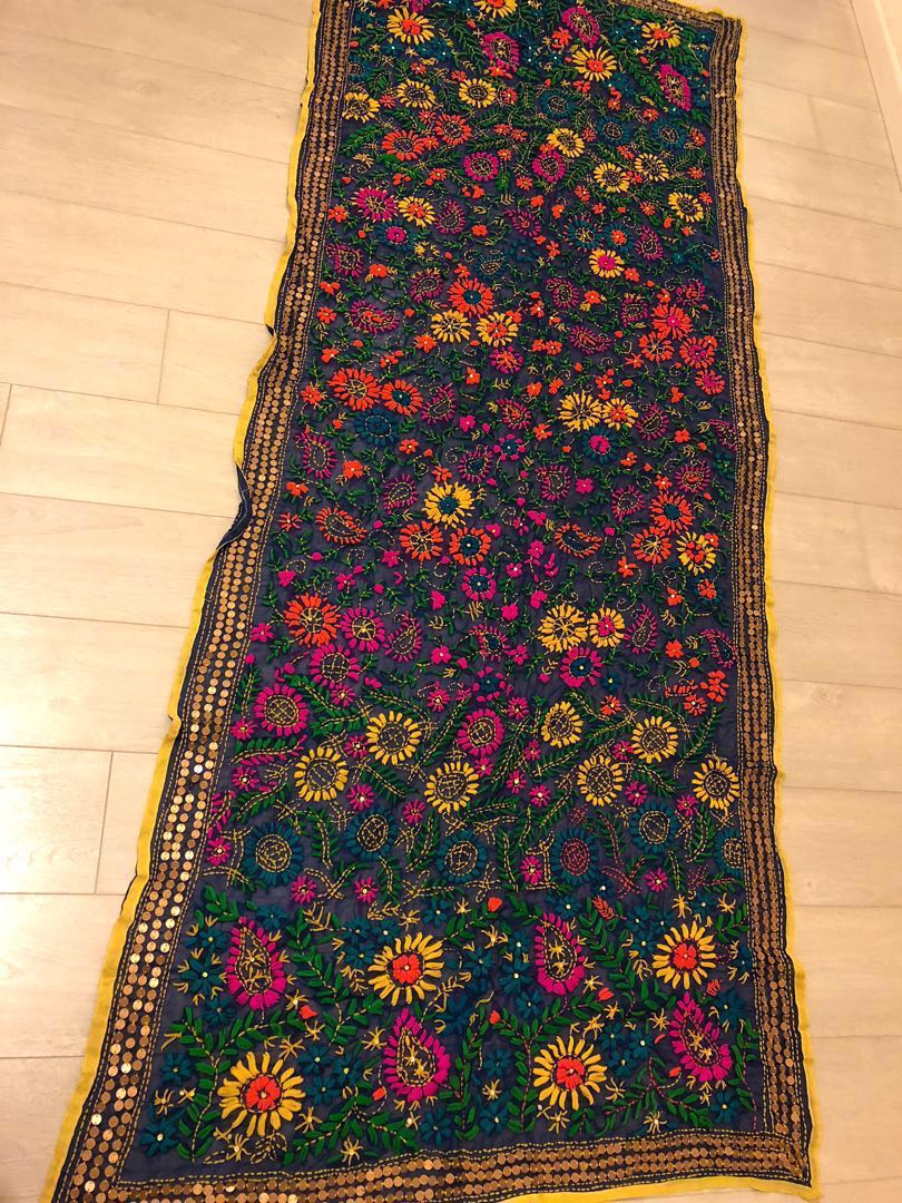 embroidered scarf india