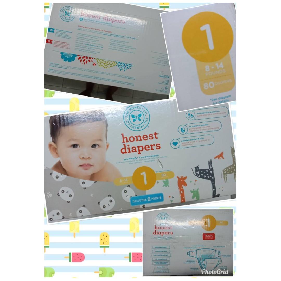 Honest Diaper Club Box Panda Multi Giraffe Size 1 80 Count