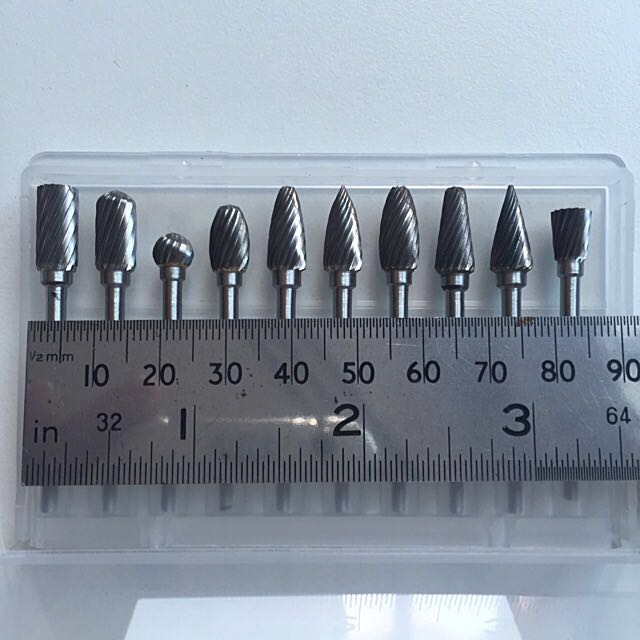 Rotary File Cutter Carbide Rotary File / Cutter Set large (for Dremel), Furniture & Home ...