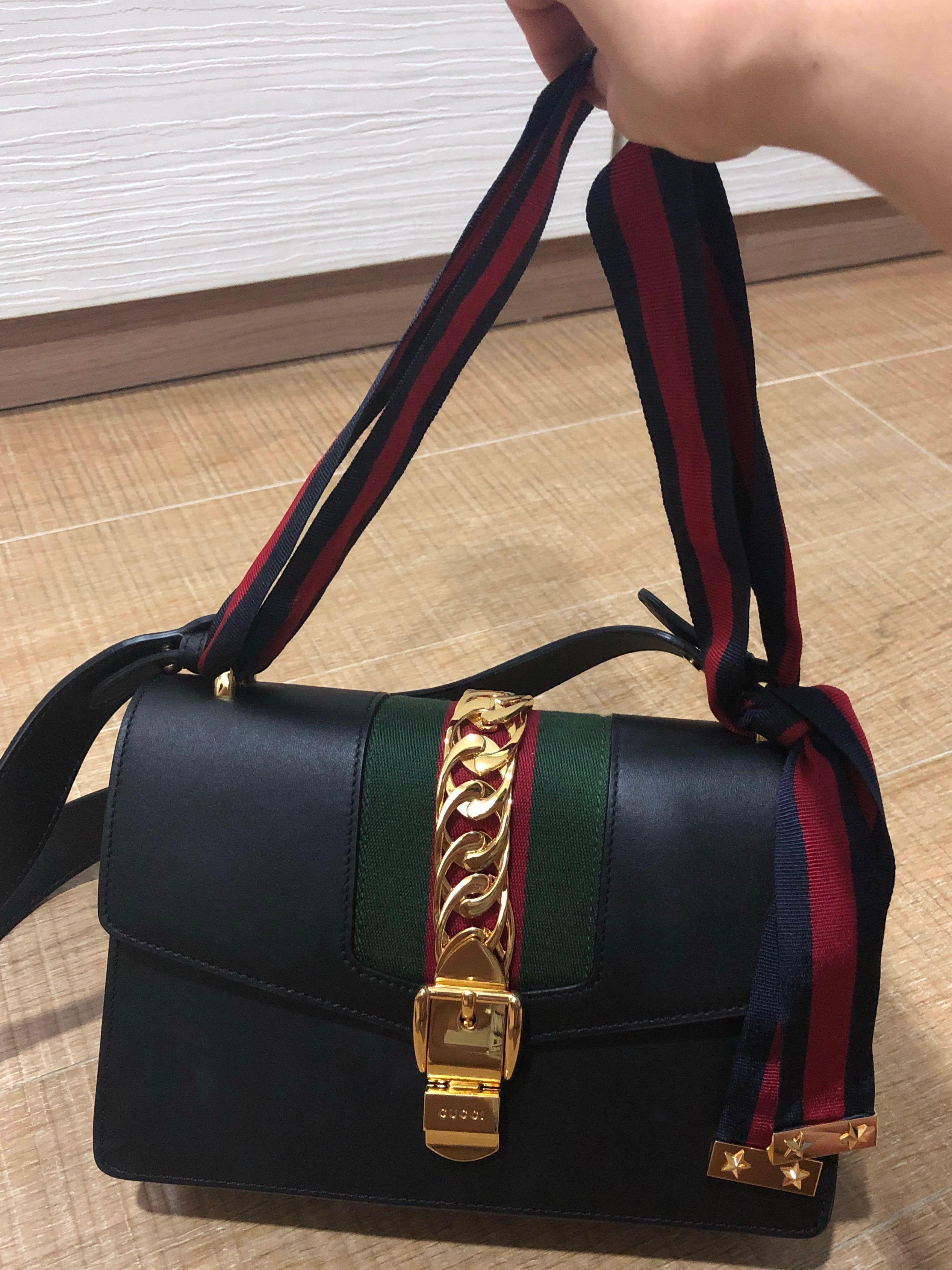 gucci sylvie mini black