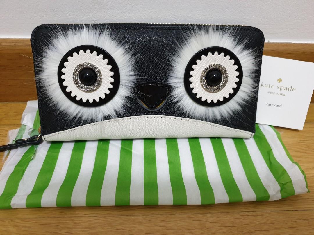 Kate Spade brand new Owl wallet, Luxury, Bags & Wallets on Carousell