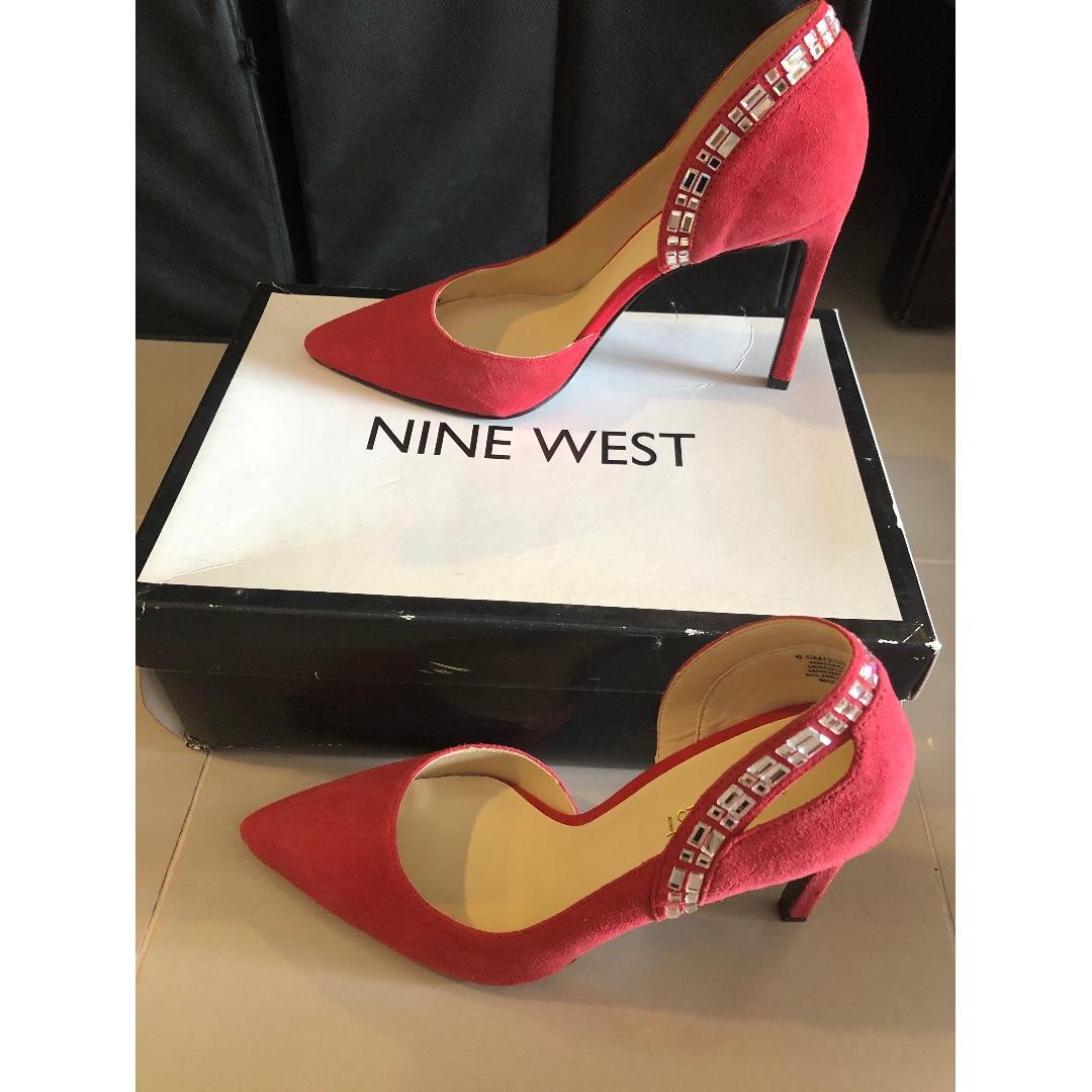 nine west red heels