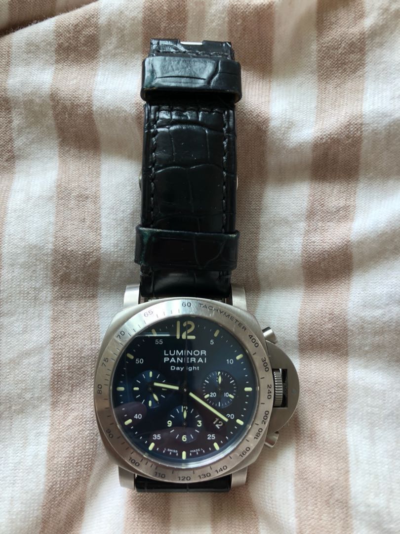 PANERAI Luminor Daylight Chronograph Titanium Blue Dial PAM 326