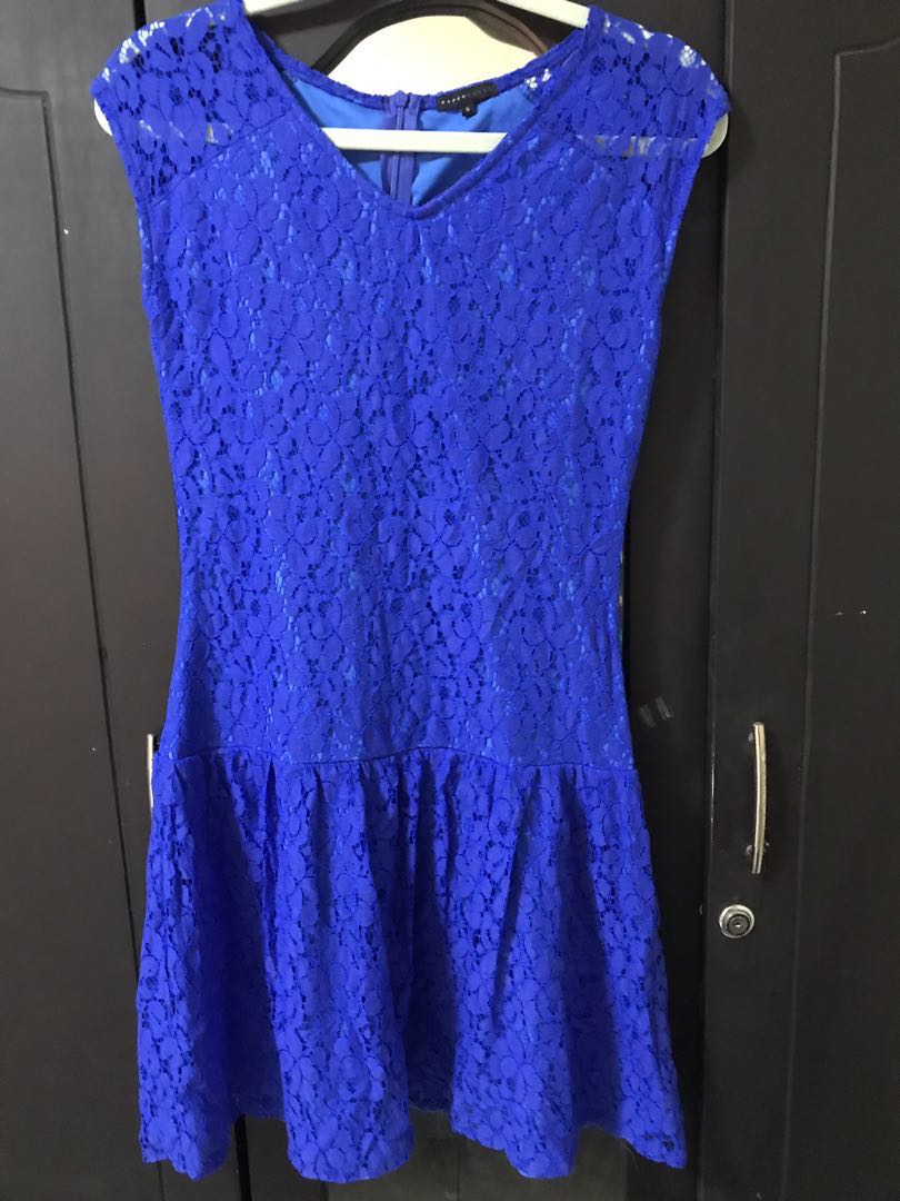 Royal Blue Eyelet Dress
