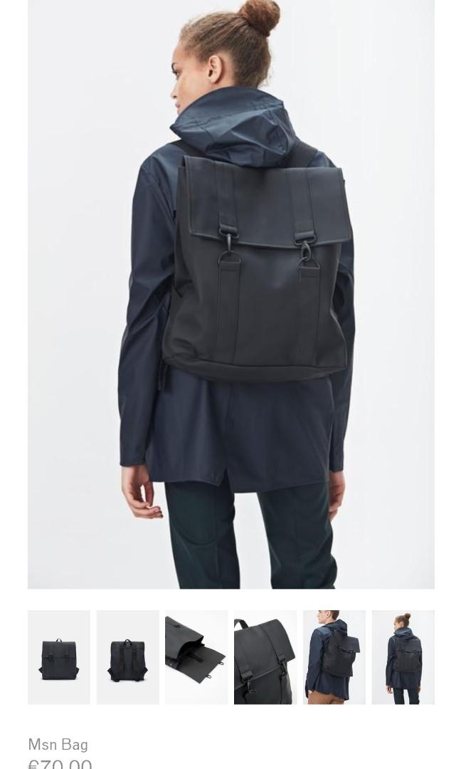 Rains Msn Bag Black Men s Fashion Bags Backpacks on Carousell