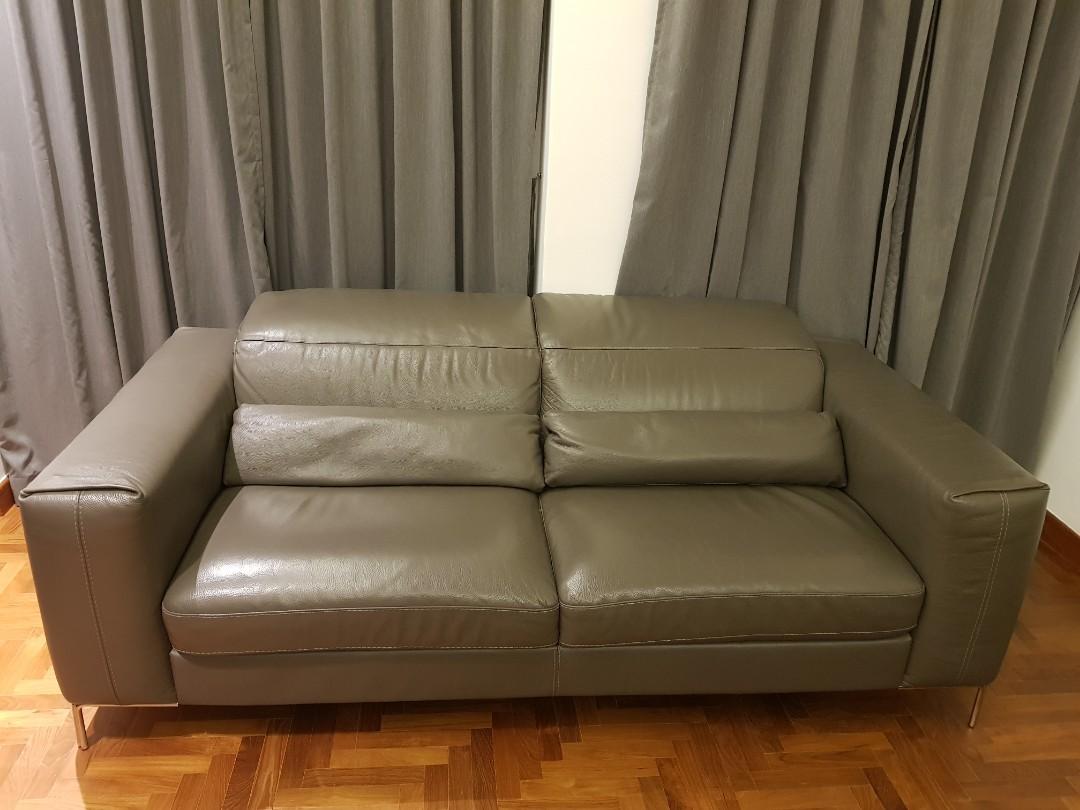 Rare Italian Leather Sofa 2 5 Seater Furniture Sofas On Carousell