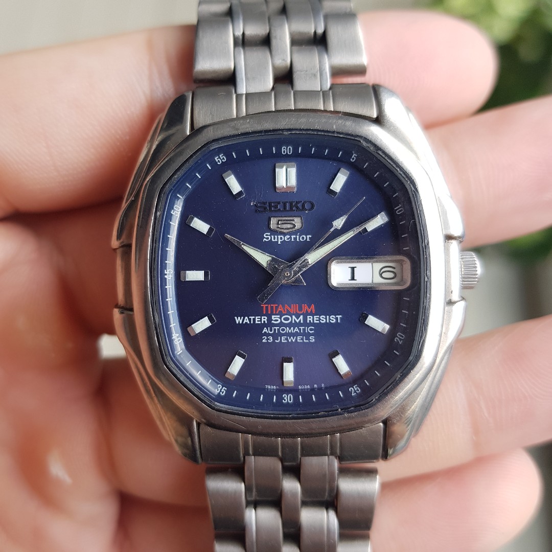 Seiko 5 superior titanium on sale