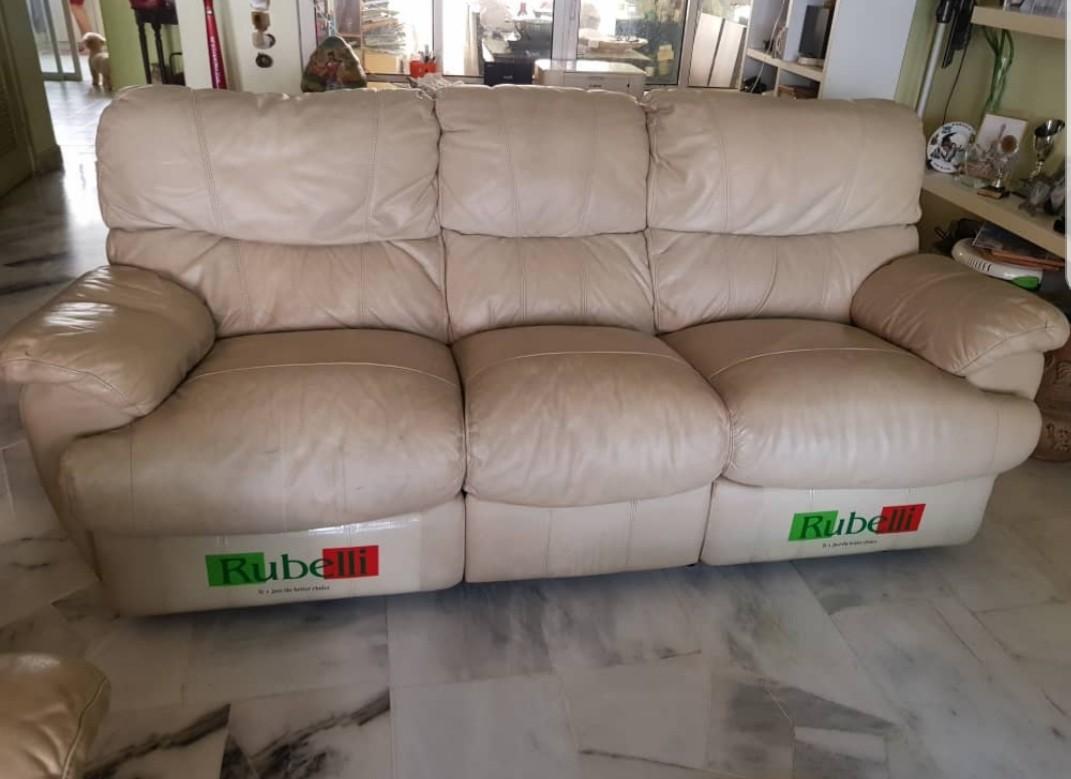 Rubelli leather outlet recliner
