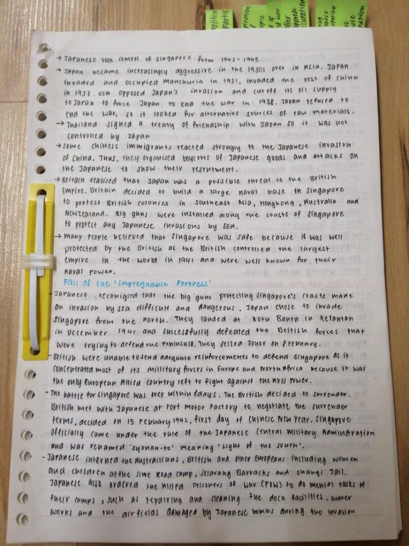 Sec 2 History Notes, Hobbies & Toys, Books & Magazines, Assessment