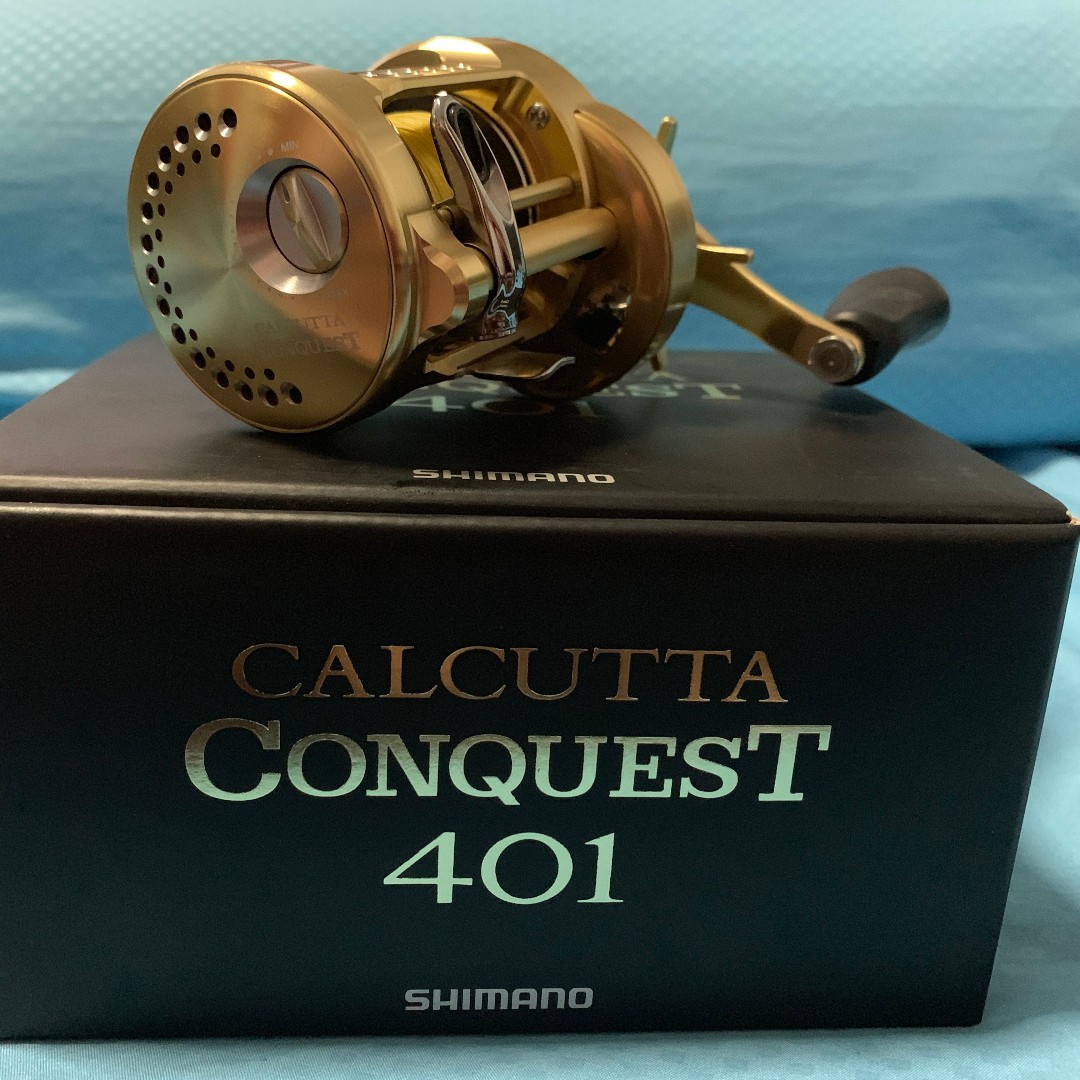 Moulinet Shimano Calcutta Conquest 401 - Modèle 2018 - Pour Lancer D'appâts - Occasion Très Bon état