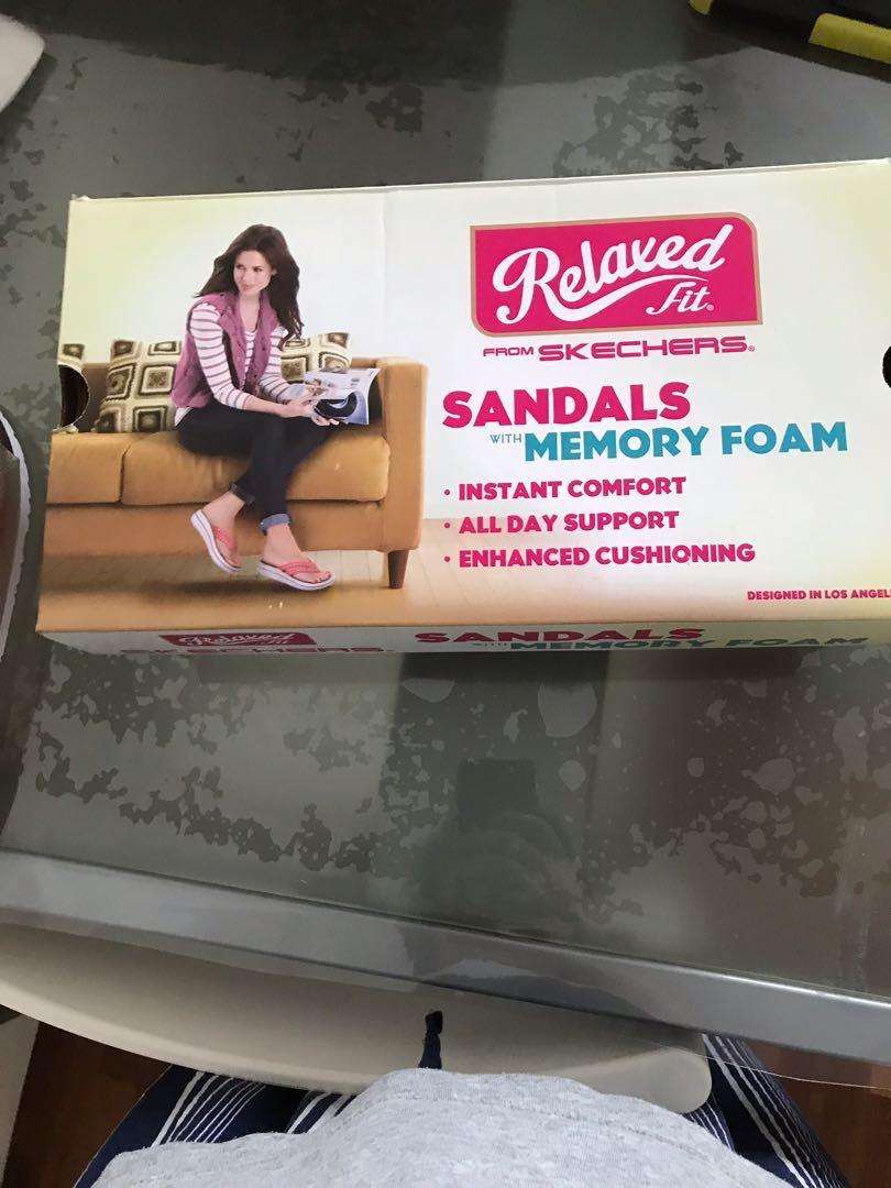 Skechers Sandals Memory Foam for women, Women's Fashion, Footwear,  Flipflops and Slides on Carousell