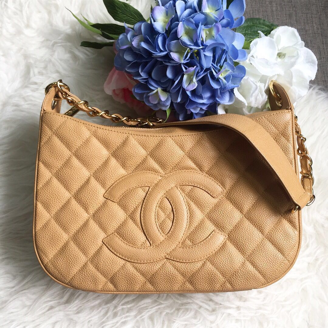 A Shoulder Bag What Goes Around Comes Around Chanel Beige Caviar Timeless  Bag  12 Vintage Chanel Bags That Are the Ultimate Investment Pieces   POPSUGAR Fashion Photo 9