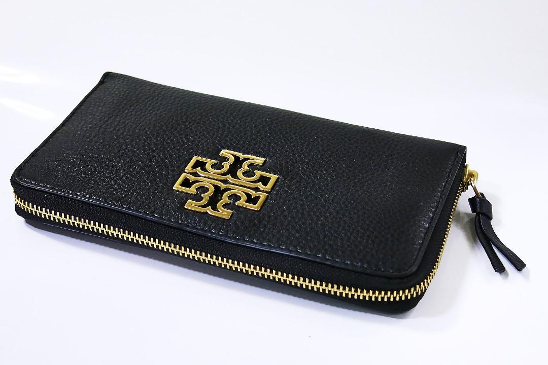 Tory Burch Britten Zip Continental Wallet, Luxury, Bags & Wallets 