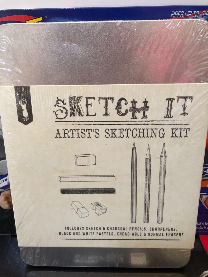 Typo Artist S Sketching Kit Includes Sketch Charcoal Pencils