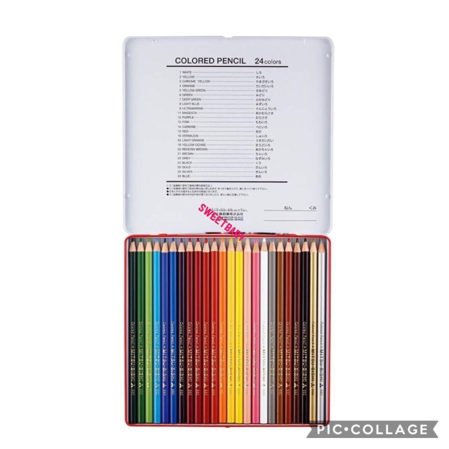 三菱Uni 彩色鉛筆24色, 興趣及遊戲, 手作＆自家設計, 文具- Carousell