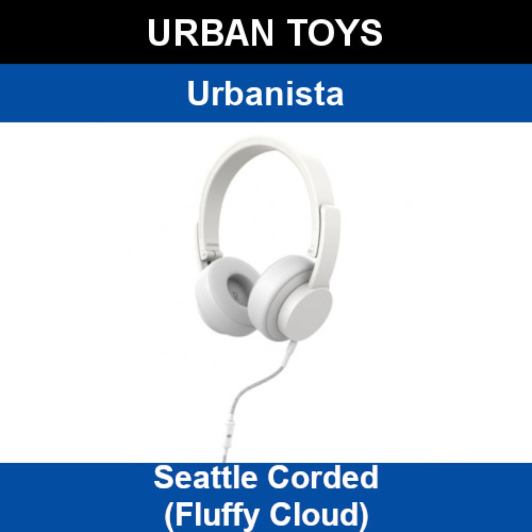 Urbanista Seattle Corded Fluffy Cloud White Wired Over The Ear Headphones Headset 1 Year Local Warranty by Urbanista Singapore Audio Headphones Headsets on Carousell