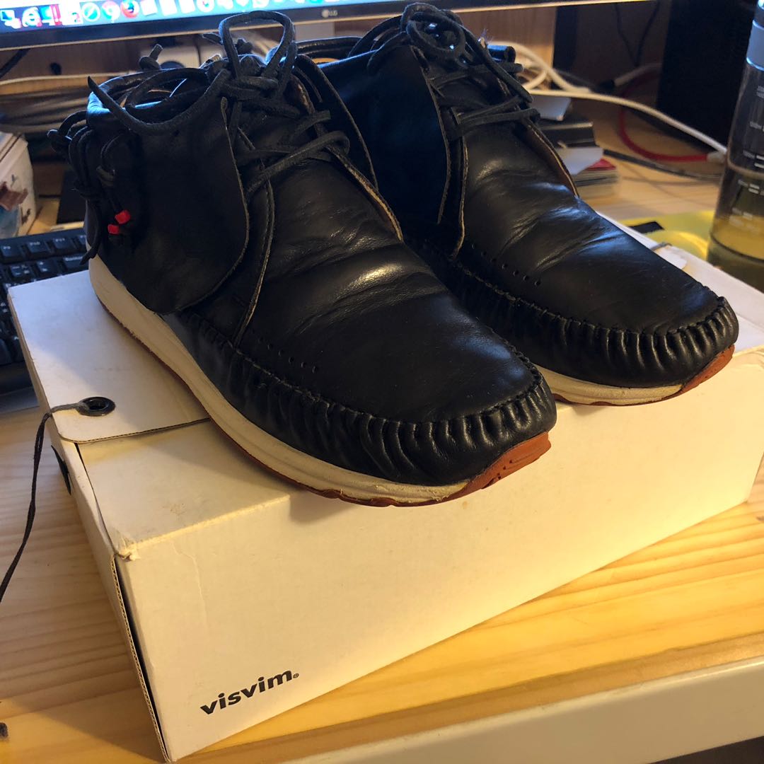 VISVIM FBT BLACK / RED us9.5 二手日本帶回, 他的時尚, 鞋, 運動鞋