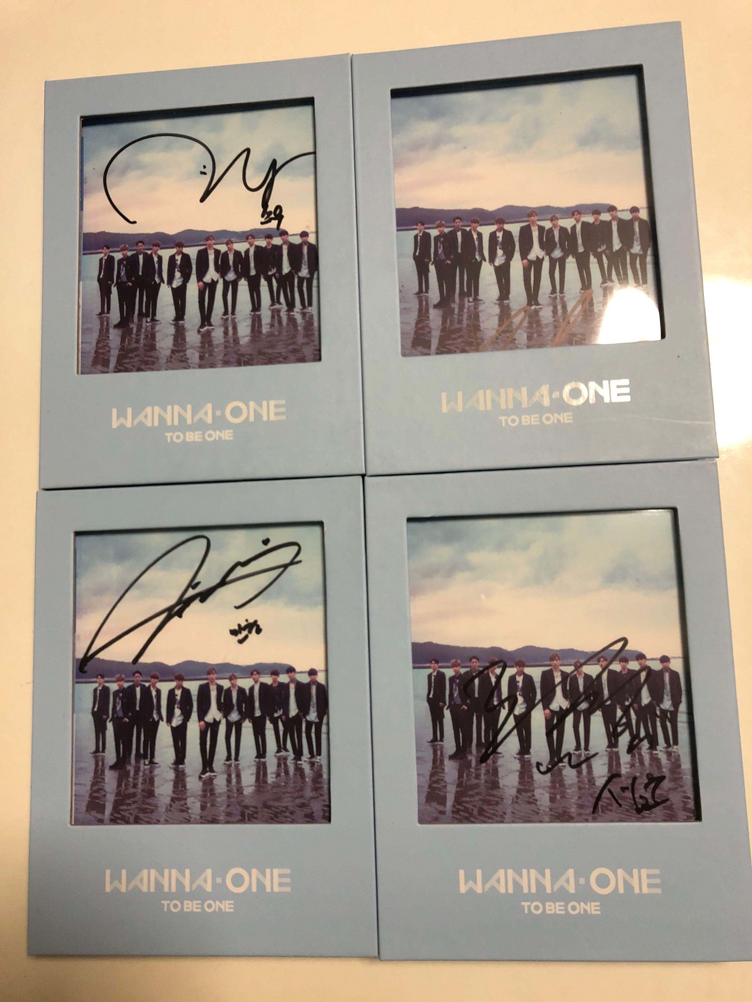Wanna One Mwave Signed Autograph To Be One Sky Album Entertainment K Wave On Carousell