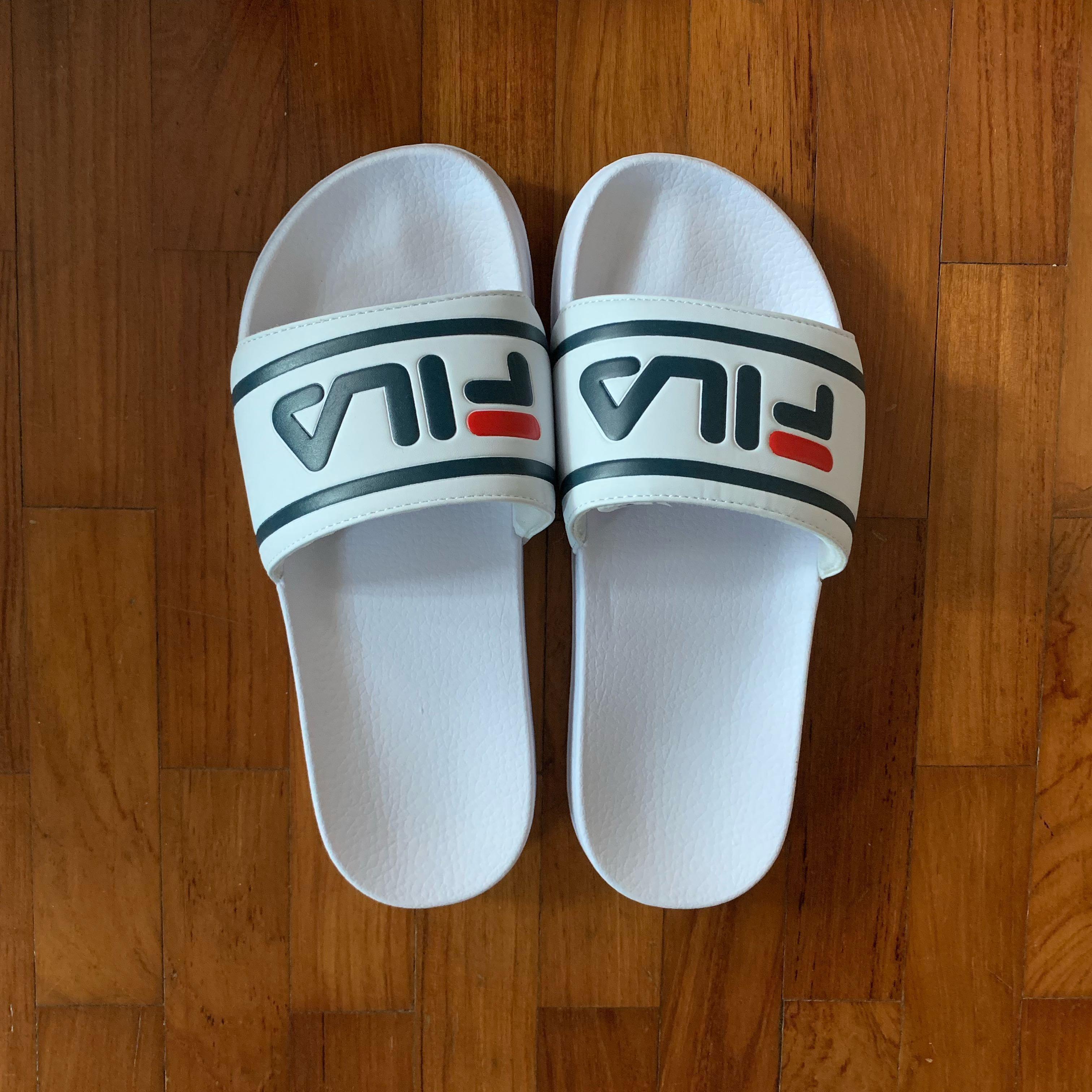 Fila white sliders new arrivals
