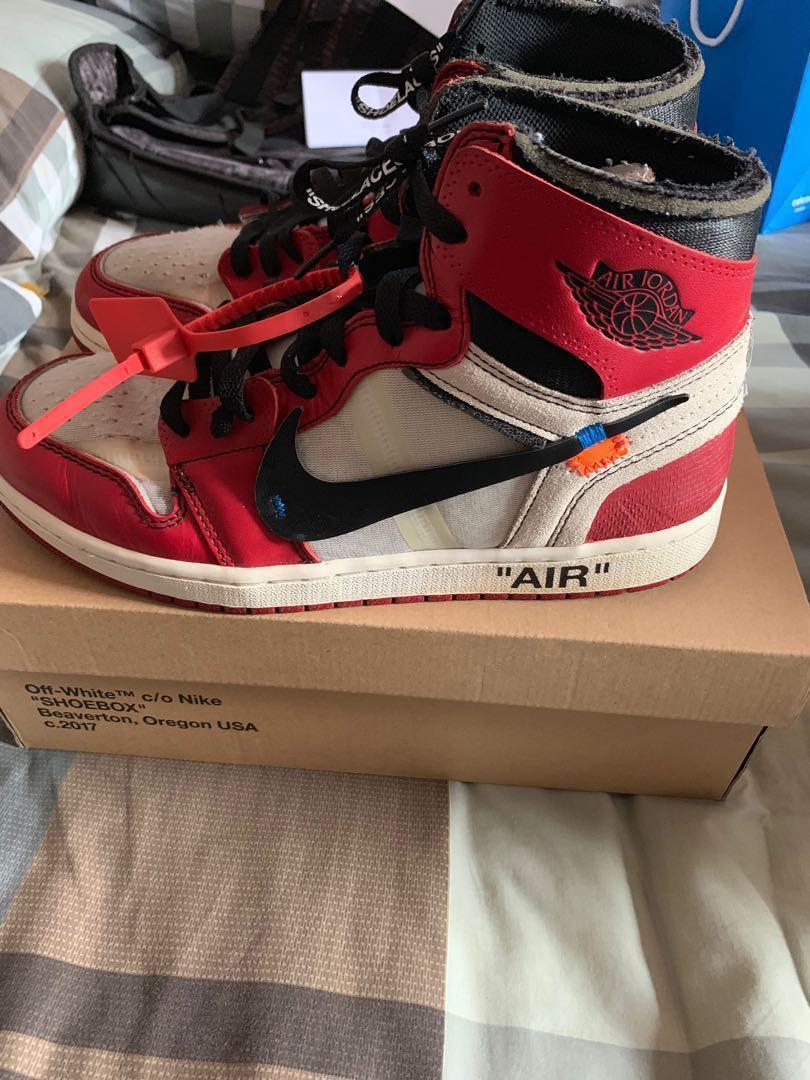 Nike x off white on sale air jordan 1 resale price