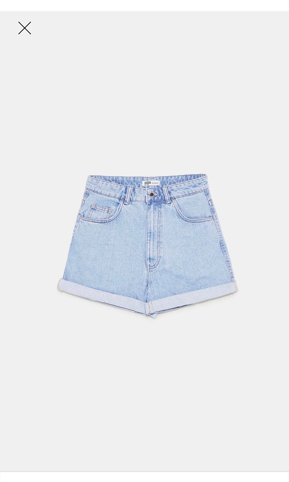 shorts mom zara