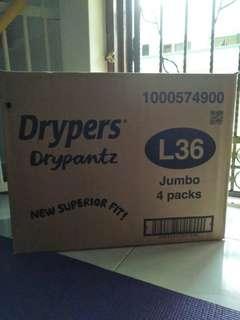 1 carton of DRYPERS (Drypants) size L