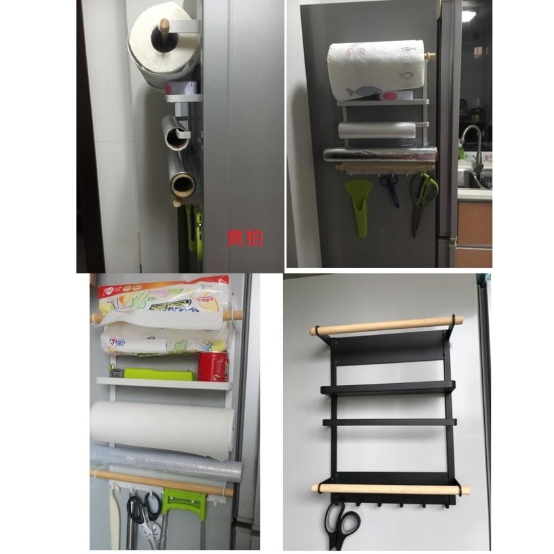 雪櫃側置物架-承重8kg,冰箱側掛磁吸置物架 廚房用品掛架 壁掛掛架收納收納架(U3540), 傢俬＆家居, 其他, 收納箱及袋 ...