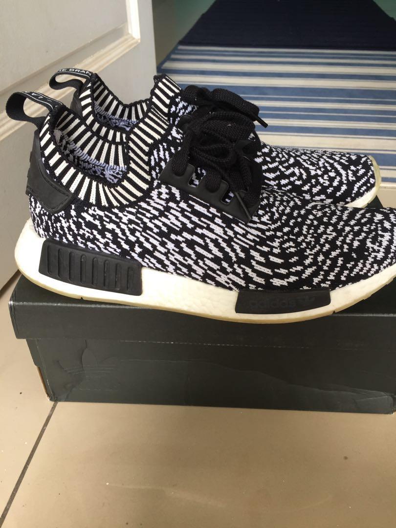 Adidas NMD R1 PrimeKnit PK Zebra Men s Fashion Footwear