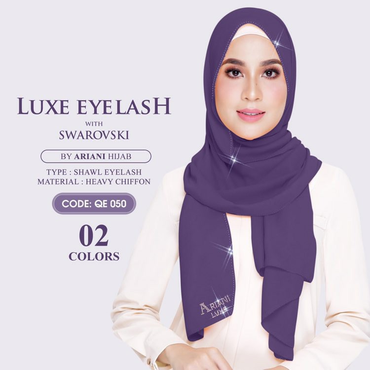 Ariani Luxe Eyelash Shawl With Swarovski Women S Fashion Muslimah Fashion On Carousell