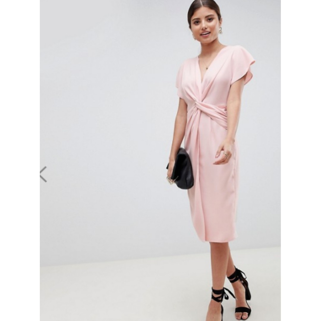 Twist midi dress new arrivals with kimono sleeve